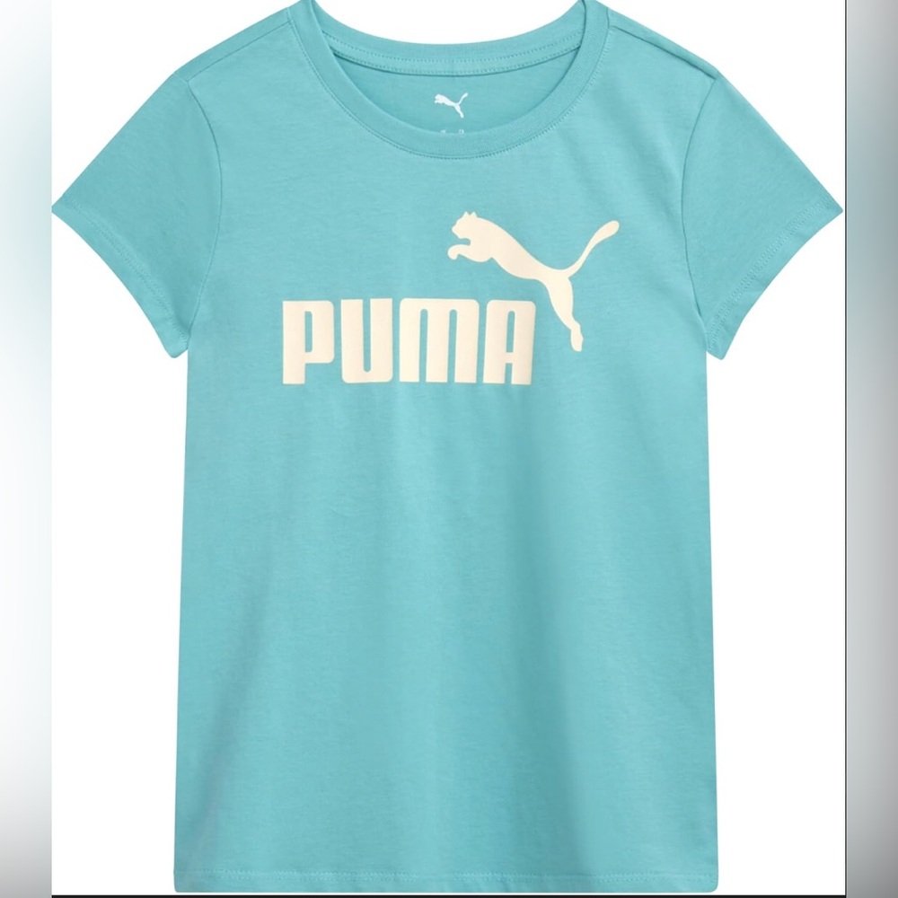 Puma Teal Short Sleeve Logo Tee
